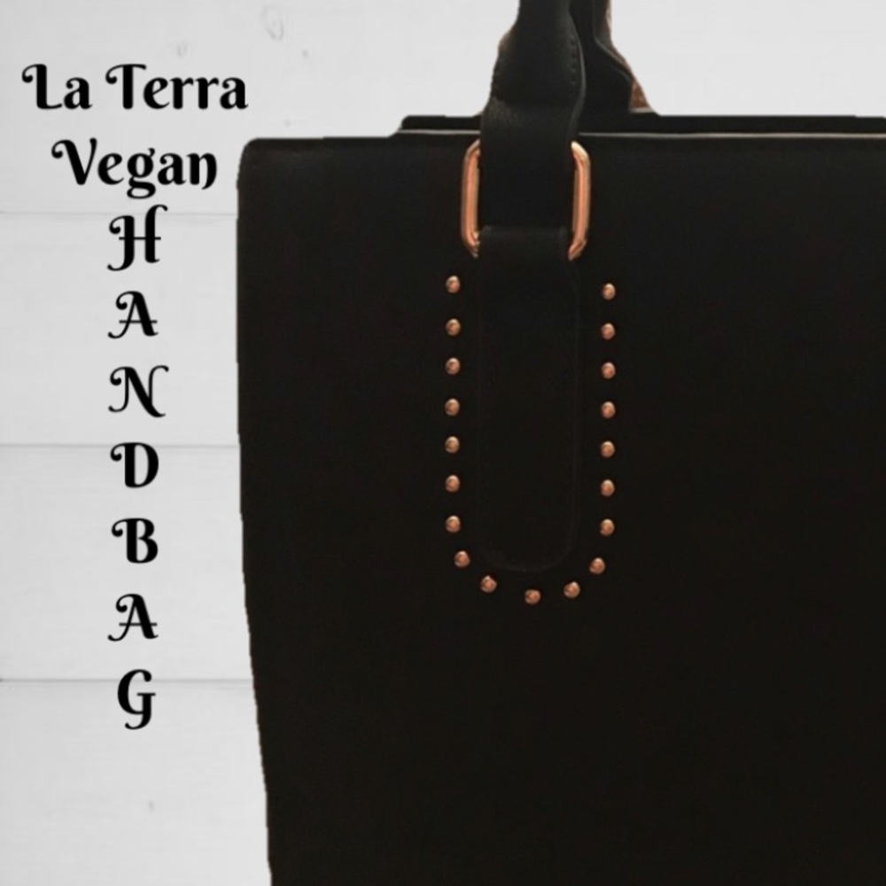 La Terre Vegan Black Handbag.
